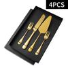 2/4 предмета из нержавеющей стали торт нож лопатка костюм золотой хлеб нож инструменты для резки торта пиццы сыра стейка лопатка для выпечки утварь