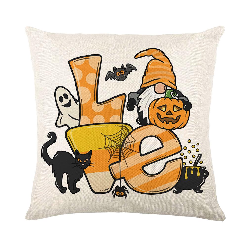 Halloween Pillow Case for Home Living Room Sofa Polyester Printed Pillow Case Bedroom Cushion