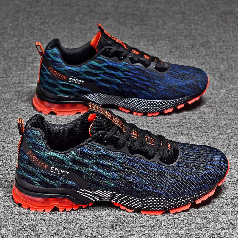 Large size men's shoes fly-woven mesh sneakers new shoes men's fashion casual air cushion shoes comfortable running shoes