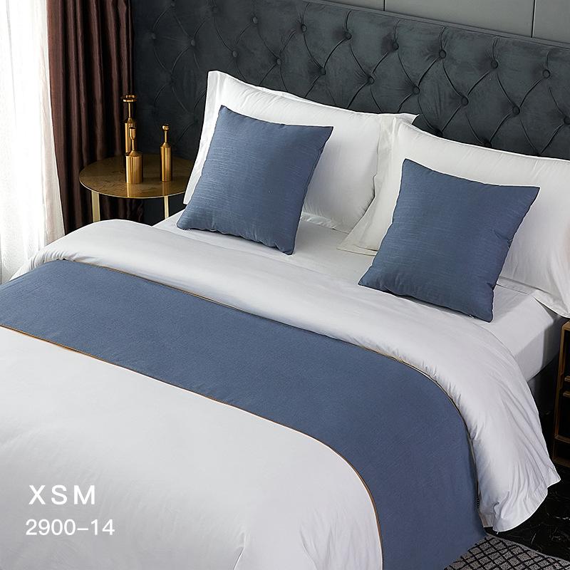 Скандинавские однотонные дорожки для кроватей, простота, хлопковые и льняные дорожки для свадебной комнаты, покрывало для флага на кровать, украшение для отеля, полотенце для хвоста кровати