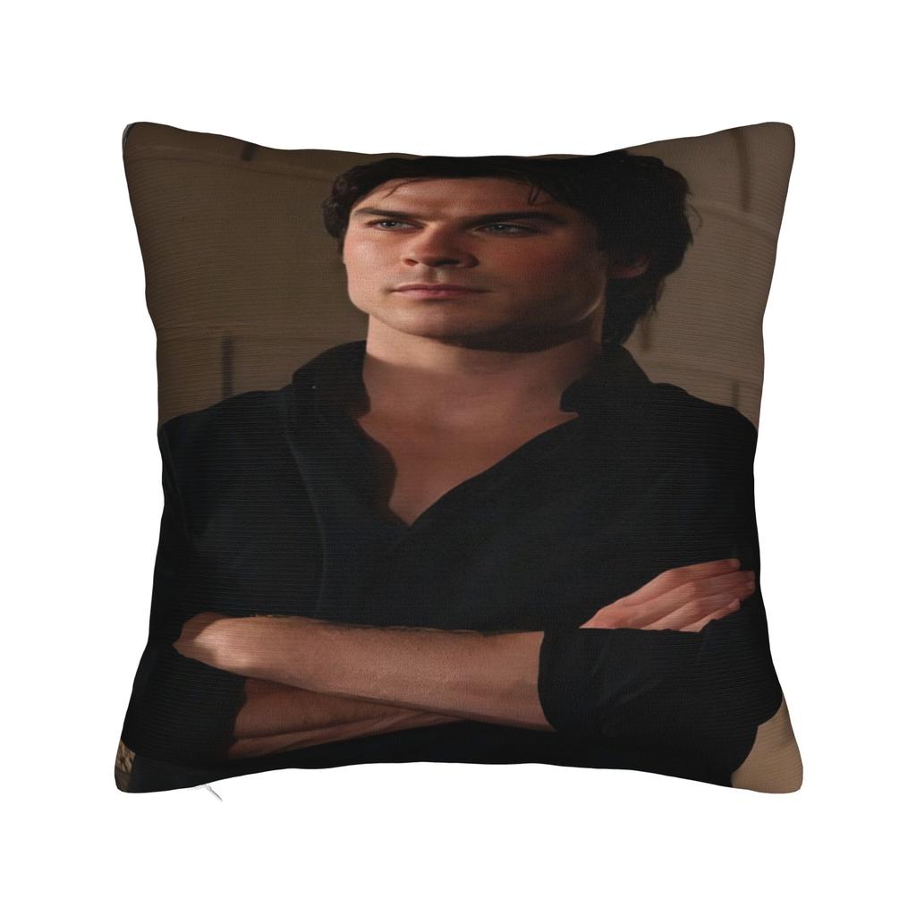 Печать с изображением Дэймона Сальваторе Наволочка Чехол для подушки Подушки Теплый домашний декор На молнии Разные размеры