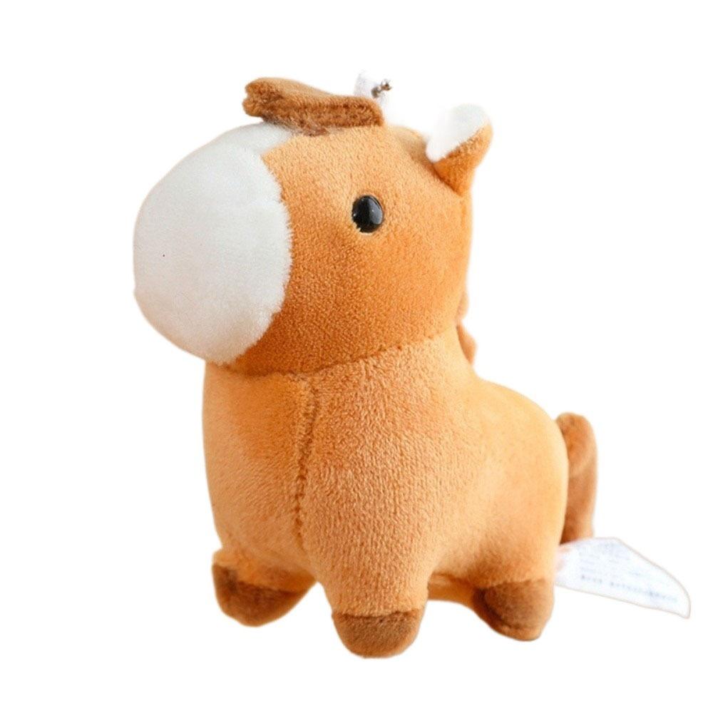 Animal Pony Pendant Steed Doll Chinese New Year Gift Funny Plush Horse Keychain  Year of Horse