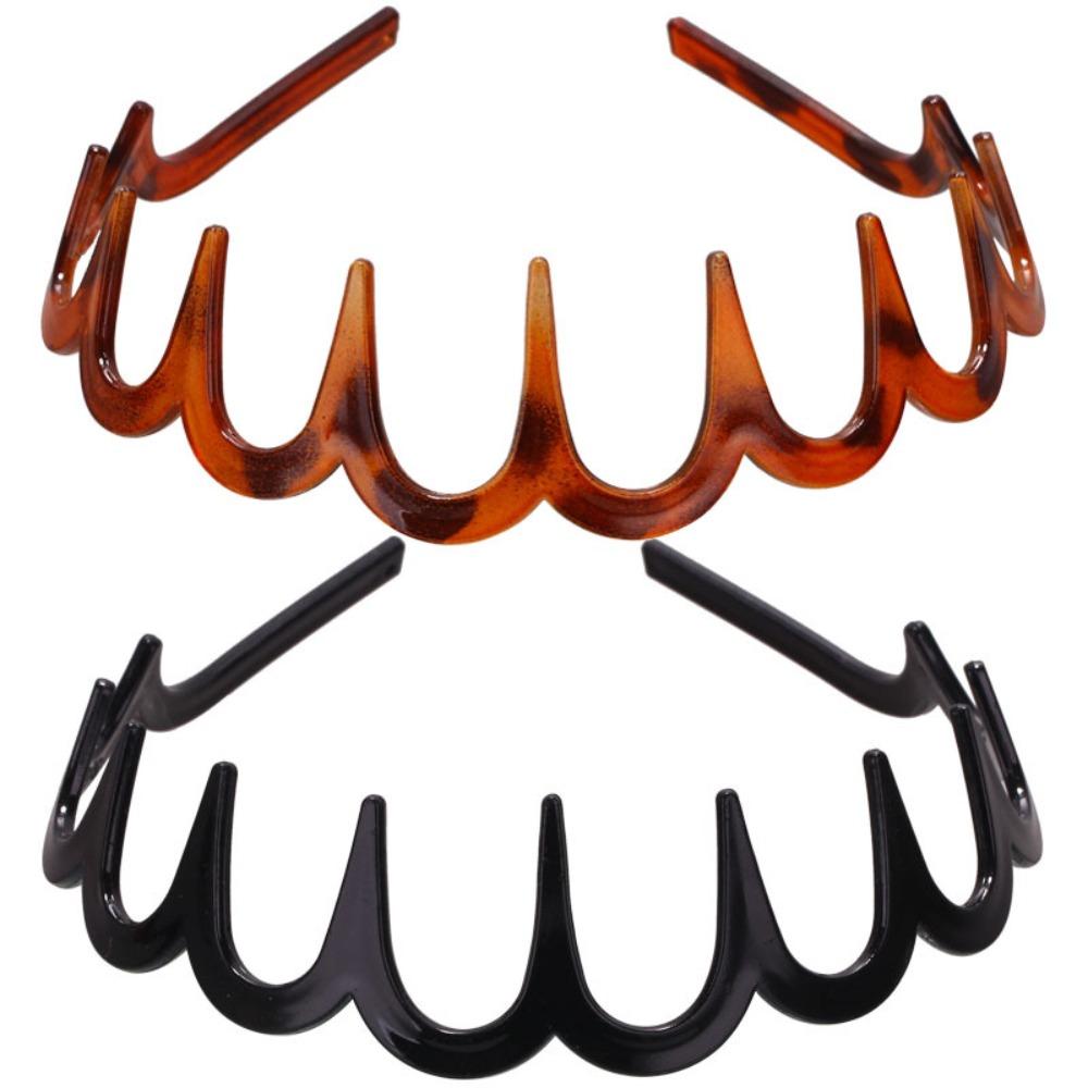 Resin Headwear Non-slip Wave Comb Headband New Hair Hoop Women Gift