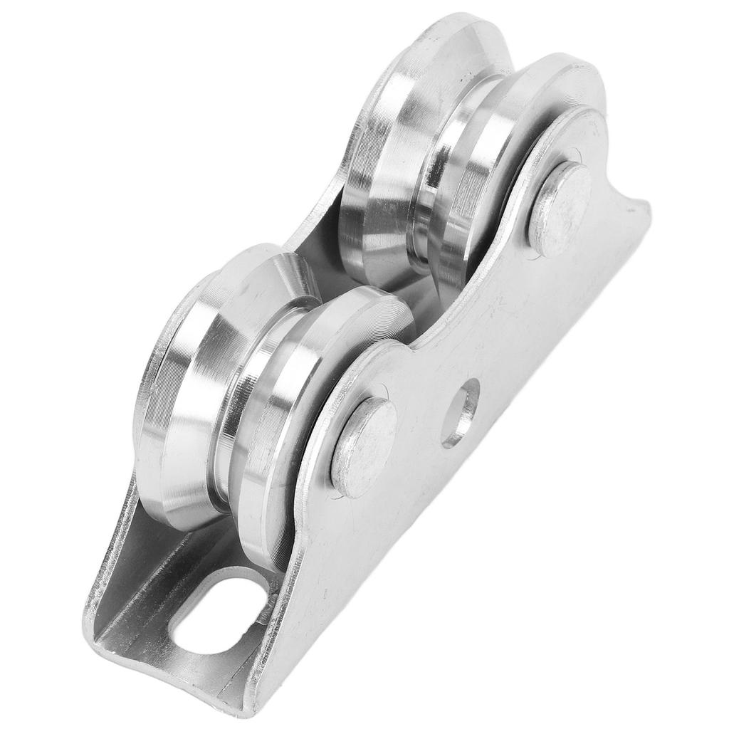 Groove Wheel V Shaped with Bracket 45 Steel for Inverted Track Rolling Sliding Gate