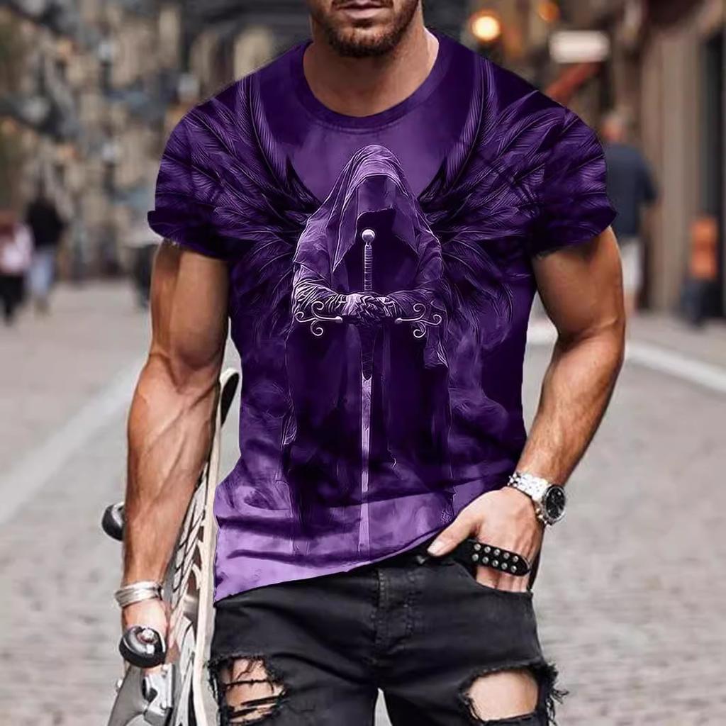 Summer Trend 3D Printed Short Sleeved Men's Daily Casual Style Personalized T-shirt