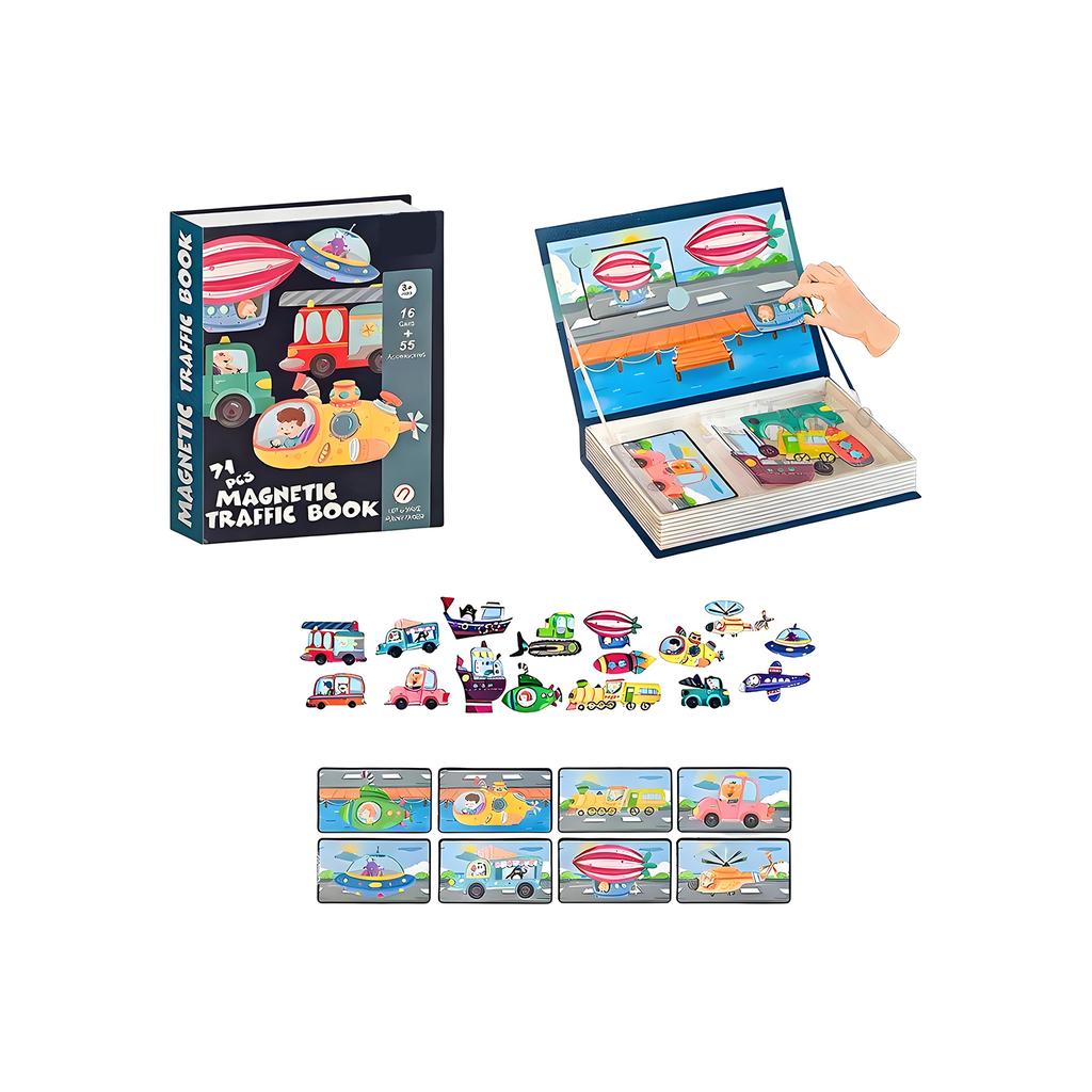8 стилей DIY развивающая магнитная книга-пазл для младенцев и малышей, магнитные наклейки, игрушка для раннего развития, подарок
