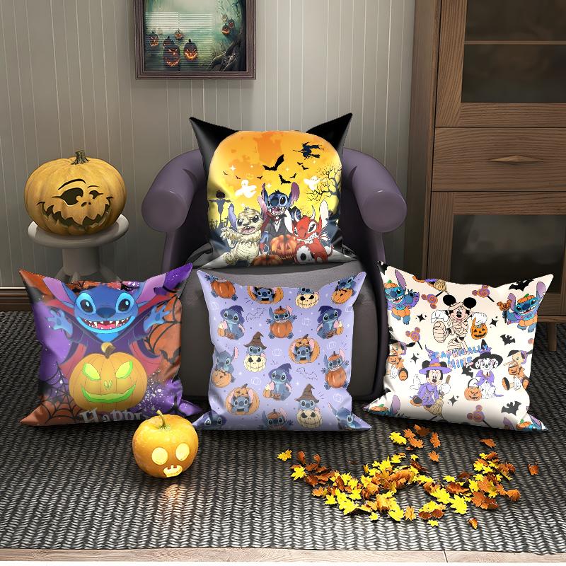 Spooky Stitch and Friends Halloween Pillowcases: Festive Fun for Your Home Sofa cushion cover, party decoration, gift