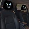 Skull Car Headrest Covers Spooky Print Auto Seat Head Rest