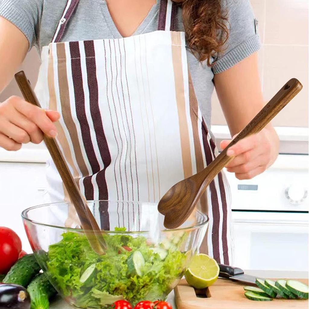 Деревянная ложка в форме сердца Ложки для перемешивания Кухонная утварь Чайные ложки Термостойкость Длинная ручка Кофейная ложка Легко использовать