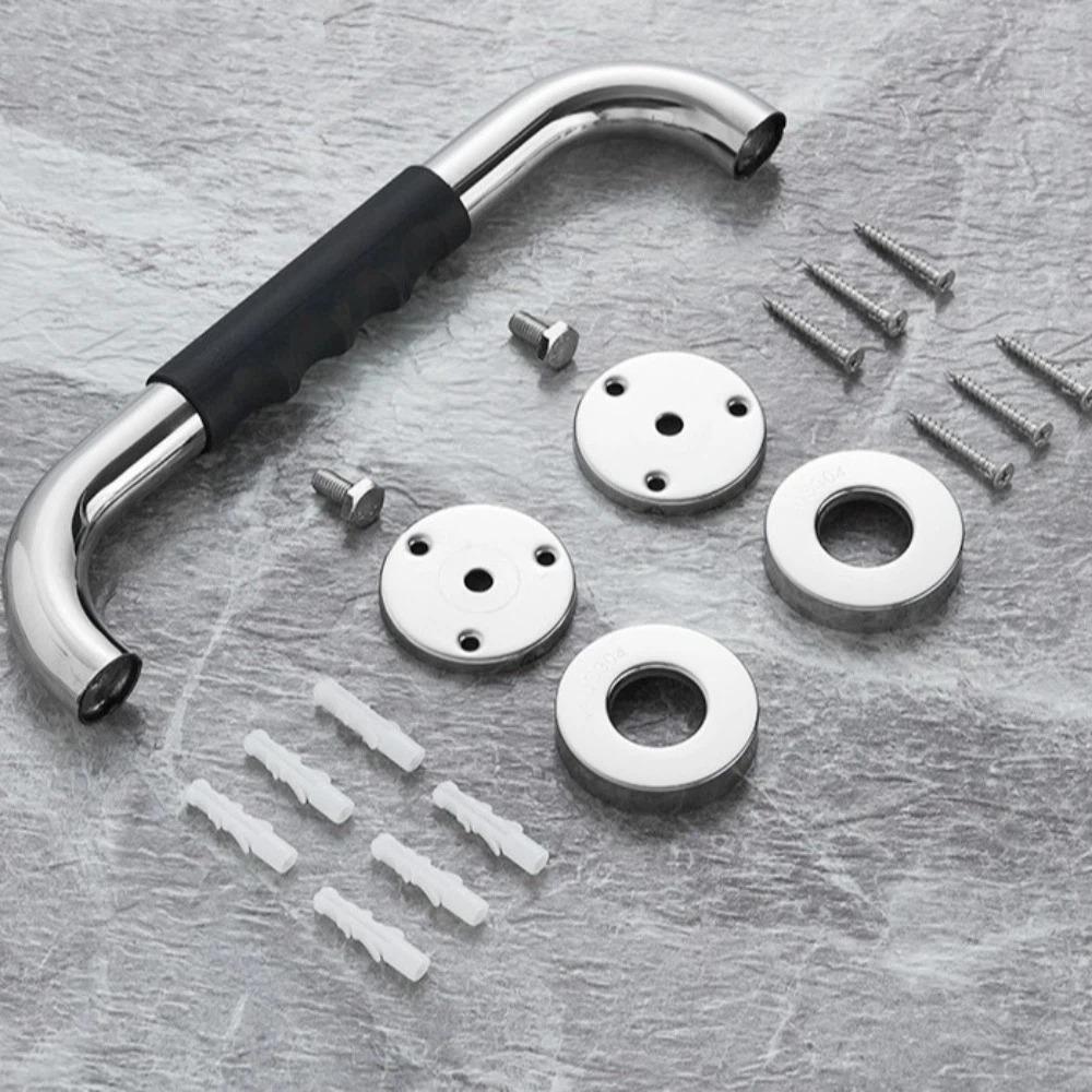 Anti Slip Shower Handle Stainless Steel Toilet Handrail Grab Bar Barrier-free Bathroom