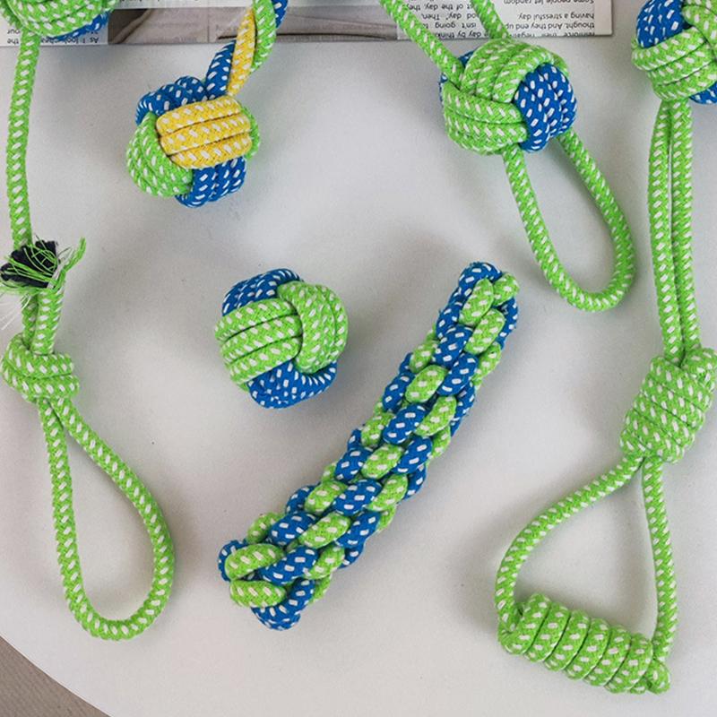 Игрушка для собак Nibble Pet Puppy Tooth Cleaning Knot Игрушки для дрессировки собак Прочные игрушки для собак Веревка для скрежета зубов Pet Cotton Rope