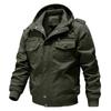 Pure Cotton Jacket Men'S Military Clothing Men'S Jacket Washed Winter Velvet Cotton Jacket Hooded