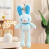 Internet Celebrity Pull Ear Rabbit Pendant Pull Rabbit Keychain Plush Doll Schoolbag Pendant Dopamine Bunny Toy