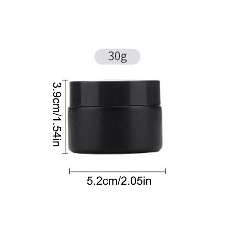 Plastic Lid Empty Jars Black Glass Cream Jar Cosmetic Container 10/30/60g Glass Bottle Make Up Container Travel Cosmetic Jars