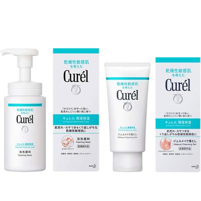 Комплектное Покупка Гель для снятия макияжа Curel Пенка-очищающее средство