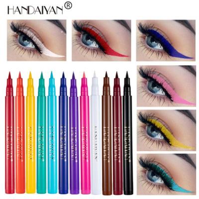 12 цветов многоцветный черный жидкий карандаш для подводки водостойкий карандаш стойкий макияж для глаз макияж для женщин косметика для глаз