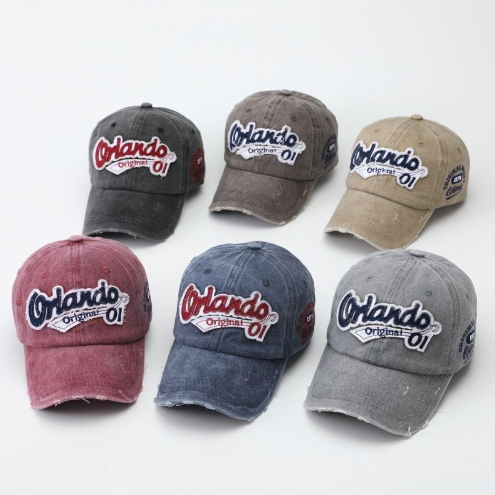 Cotton Baseball Cap Distressed Finish Washed Cotton Cap Retro Dad Hat for Men Women