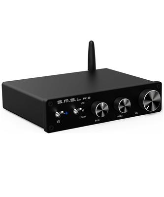 A12 Audio HiFi 2-канальный с басами и высокими частотами Bluetooth Stereo Class D Power Power от Подходит для домашнего пассивного динамика SMSL Усилитель, Управление,