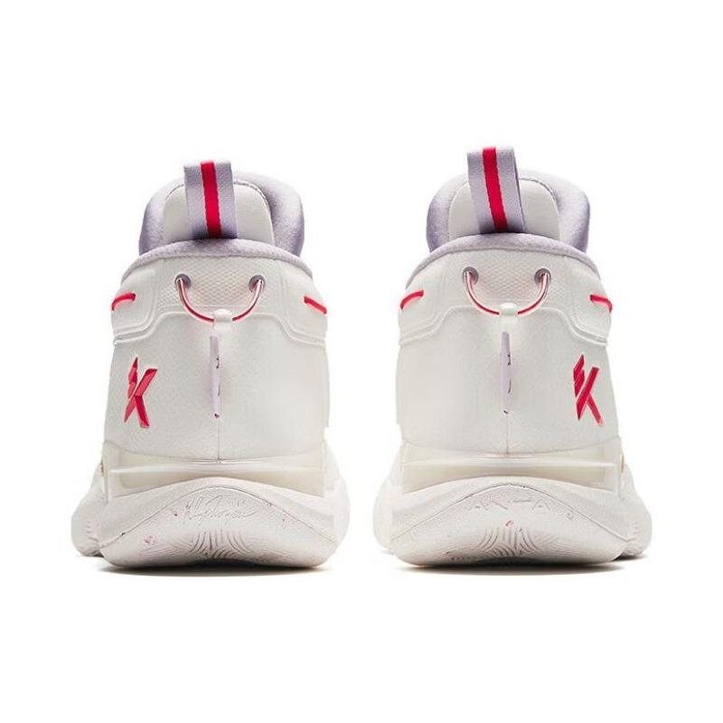Anta Klay Thompson KT9 Новогодние мужские кроссовки Белые Красные 112411101-5