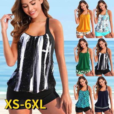 2024 Купальники женские с цветочным принтом комплект из двух предметов танкини женский купальник с леопардовым принтом летний купальник большого размера бикини купальный костюм