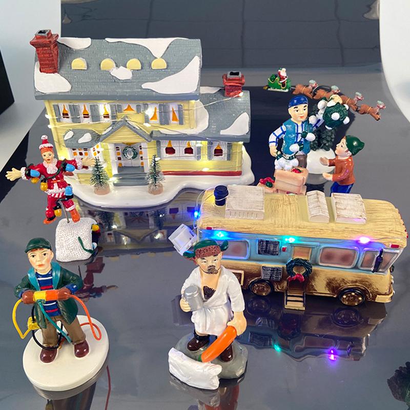 Рождественская деревня Украшение Рождественская деревня для отдыха Снежная деревня для праздничных украшений Дом в стиле Грисволд Рождественские украшения