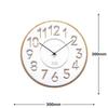 AMPERSAND FACTORY Wooden Wall Nordic Clock, Style, Quiet, Stylish, Glassless, Sweep-Mounted (AMP-C039)