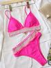 Сексуальный женский купальник пуш-ап бикини с высокой талией женский купальник с поясом бикини комплект купальный костюм