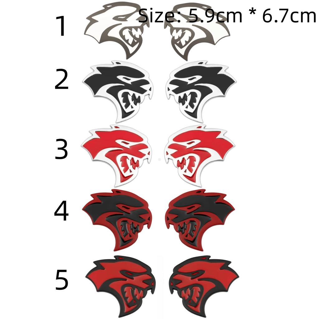 Leopard Head Badge Sticker Front Grill Side Fender Rear Trunk Emblem Decal Cars Accessories