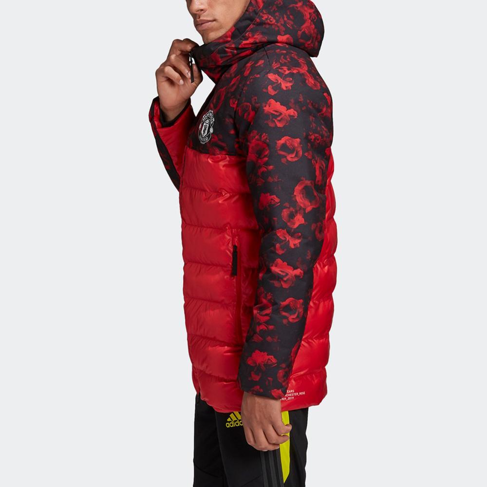 Adidas Mufc Ssp Printed Hooded Cotton Jacket Men Outwear Red DX9067