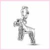 925 Silver Sister Heart Wedding Charm For Original Bracelet Cat Nurse Angel Jewelry Beads Spacer Stopper