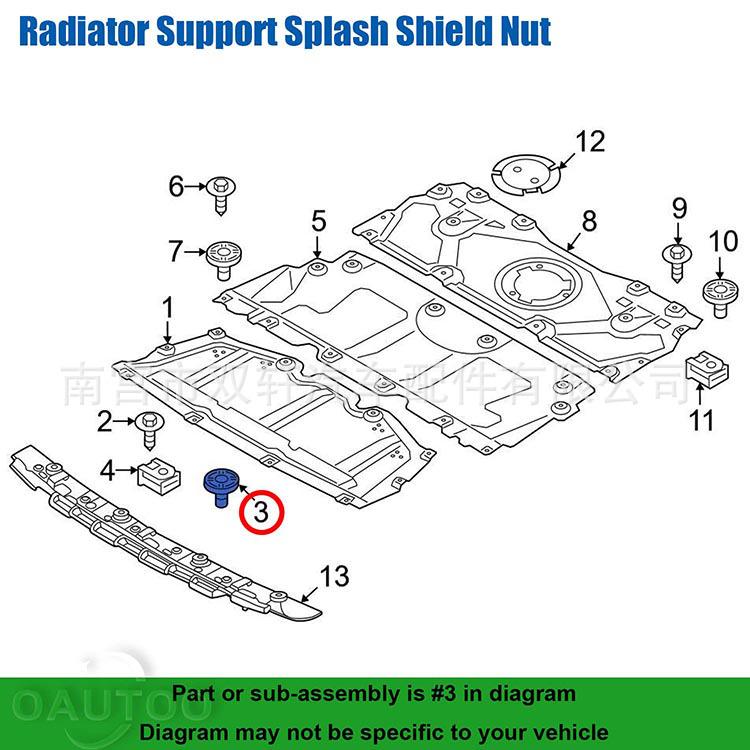 BMW & Mini Mudguards, Cable Clips, Anti-Slip Plate Bottom Cover & Eyelets 07147306224