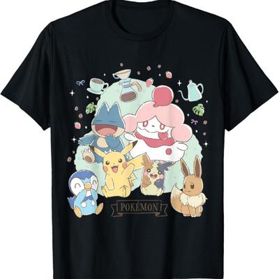 Pokémon - Кафе Пика Иви Пиплап Манчлакс Морпеко Сларпафф Футболка