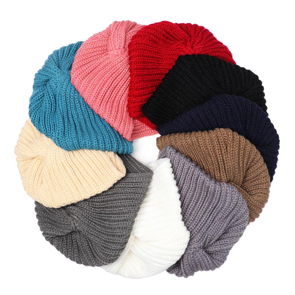 Winter Hair band Croceht Beanies Twist Headwrap Hat Women Felt Hat Head Wrap Caps Ladies Turban