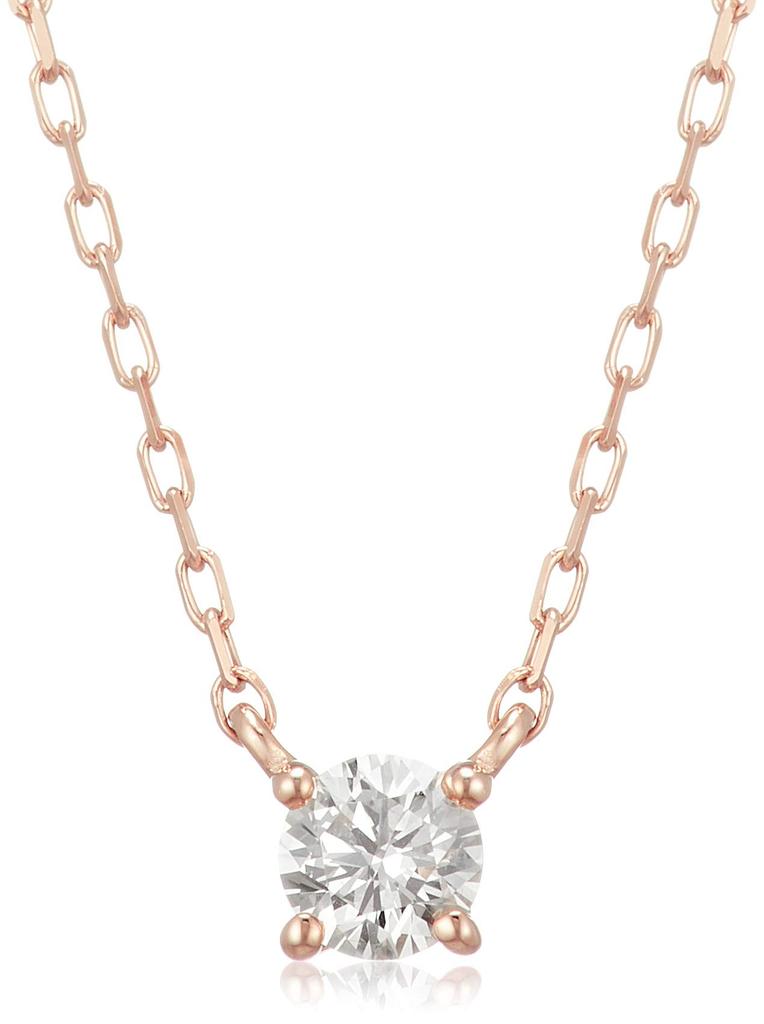 Diamond K10 Pink Gold Necklace 151336123117 canal4℃(Canal Yondoshi) (PG)