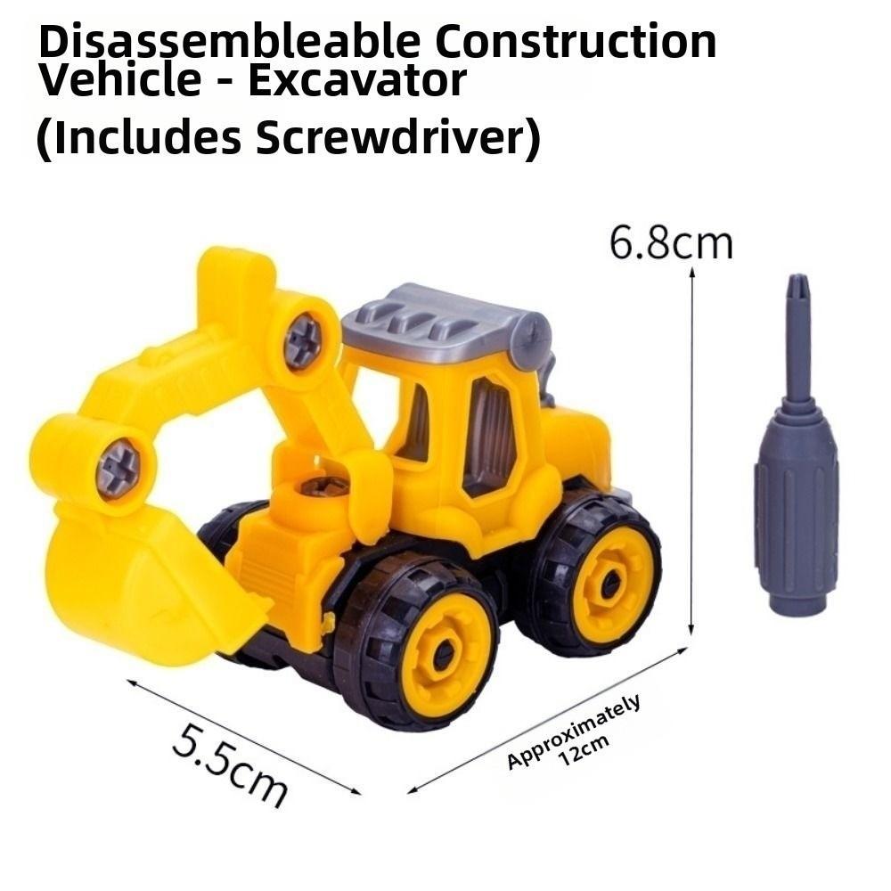 Plastic Tractor Excavator Bulldozer Drop Resistant Simulation Diecast Crane Truck Model for Boys
