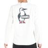 CHUMS Футболка с логотипом Booby, белая, с начесом, XL, футболка с длинным рукавом, мужская