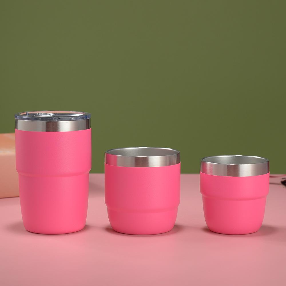 Мини-термос Rambler 4 унции для трансграничной торговли: Двухслойная вакуумная кофейная кружка из нержавеющей стали 304, для горячих и холодных напитков