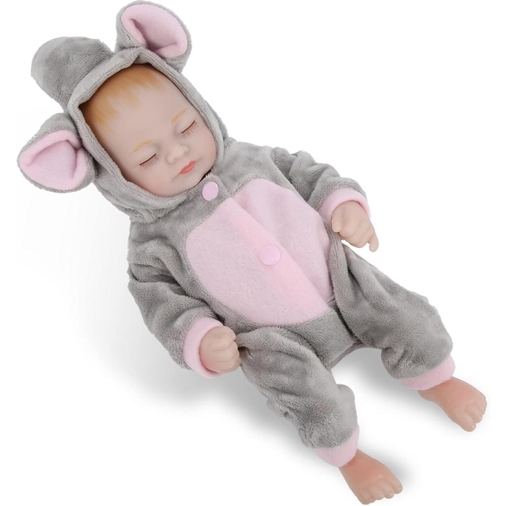 Мини-куклы реборн, мягкие силиконовые реалистичные закрывающие глаза, кукла в подарок для детей и взрослых