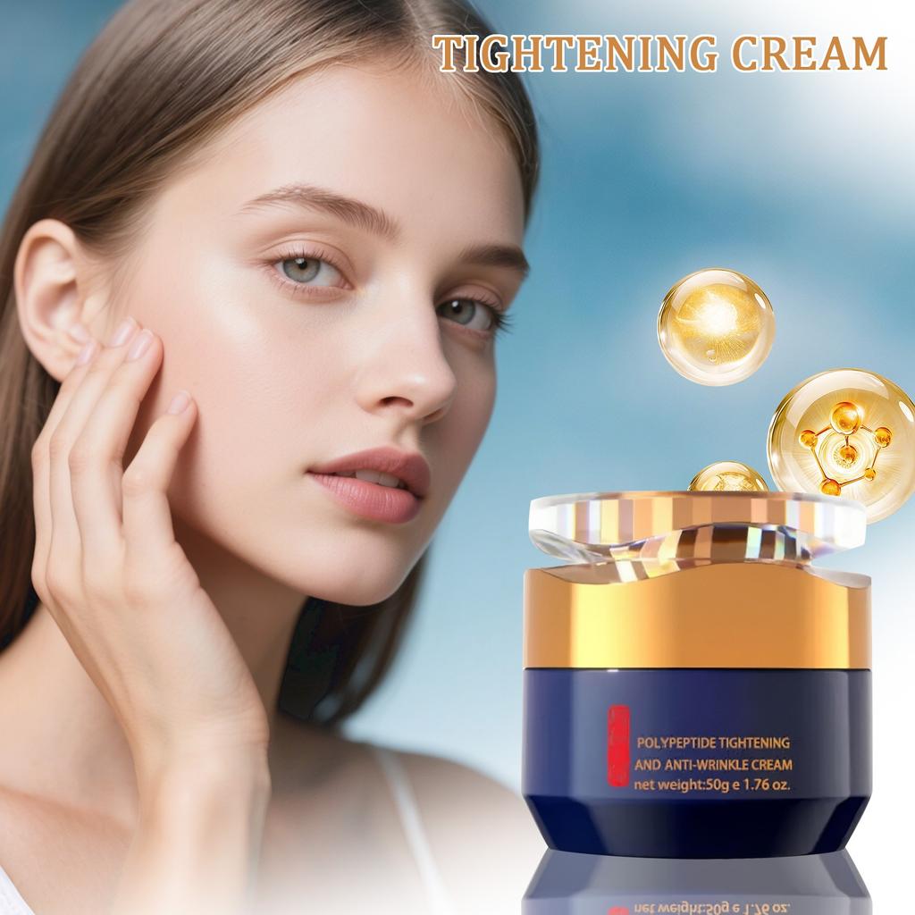 Крем для укрепления кожи с пептидами, увлажняющий крем, контурный лифтинг, лифтинг линии подбородка, укрепляющий крем против морщин, 50 г