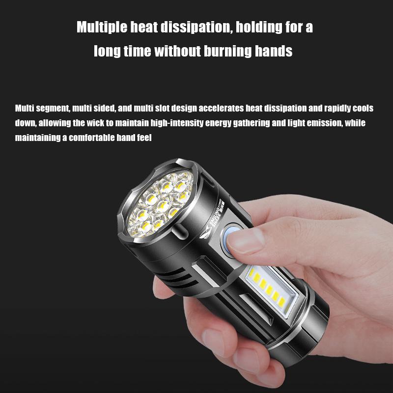 Outdoor Multi-Function Strong Light Flashlight Keychain Mini Flashlight Magnetic Flashlight