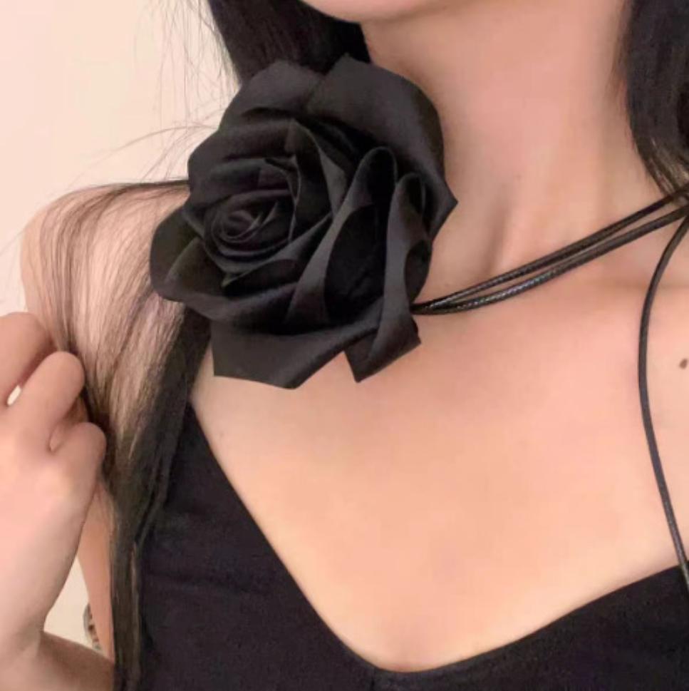 Цветочное колье-чокер для женщин, большие чокеры с цветами роз, цветочное колье-чокер для вечеринки невесты, свадебных летних вечеринок…