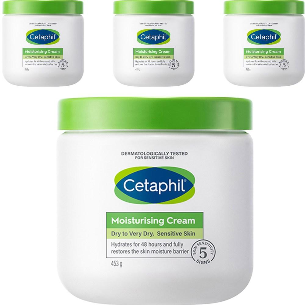 Cetaphil Moisturizing Cream, 453g, 4 Units