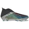 Adidas Predator Edge+ FG Silver Metallic Black Мужские кроссовки Core-Black Team-Solar-Green HR1560