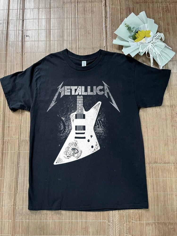 Metallica Papa Het Гитара Унисекс Черная Футболка Размер S-5XL Унисекс Футболка