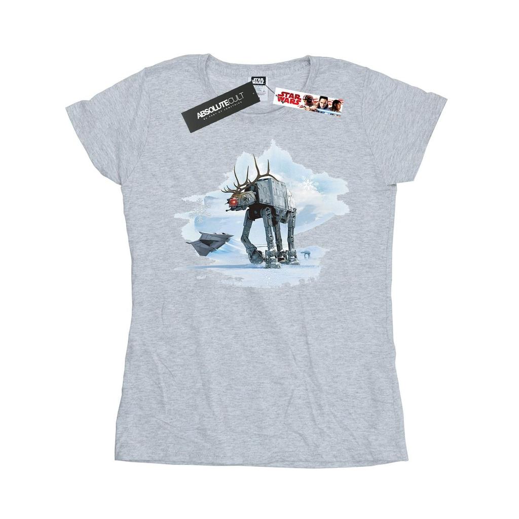 Star Wars Womens/Ladies Christmas AT-AT Reindeer Cotton T-Shirt