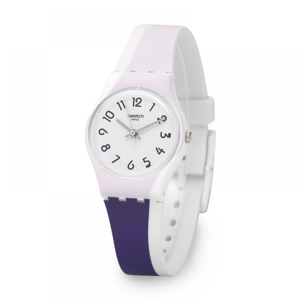Swatch Lw169 Bau SWatch Пурпурный твист Женские S Уретановые часы