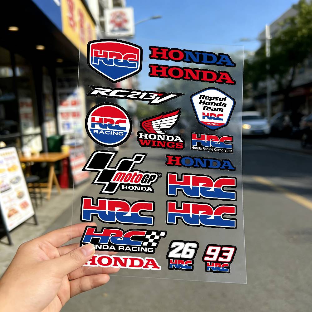 FOR HONDA HRC H WING Reflective Motorcycle Stickers Waterproof Vinyl Decals for Motorbike Helmet IK Fuel Tank Bike