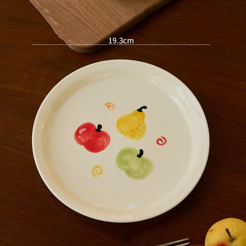 Расписанные вручную керамические тарелки для овощей, элитная кондитерская, послеобеденный чай, кофейная чашка, вкусные блюда, бытовая посуда