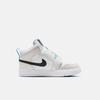 Jordan Sky Jordan 1 Fabric Mid top Children's Basketball Shoes Gray White Children Aged 3 7 Years Old HV4767-014