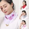 New Chiffon Silk Scarf Lazy Scarf Magnetic Snap Small Gold Ball Square Scarf Multi-Functional